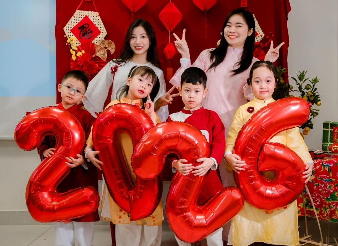 Học sinh, giáo viên trường Marie Curie Hà Nội trong loạt sự kiện vui Tết Bính Ngọ 2026. Ảnh: Fanpage nhà trường