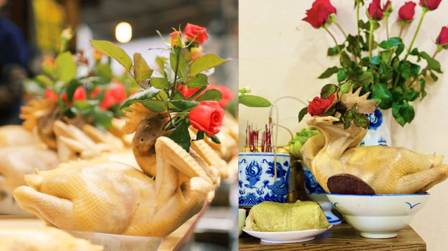 Khi luộc gà cúng, bạn nên để lửa vừa, không để nước sôi quá mạnh làm da gà bị nứt.