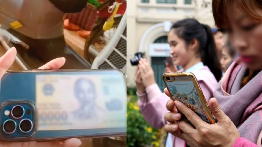 Đặt tiền sau ốp lưng điện thoại có thể giúp bạn thu hút tài lộc (Ảnh minh họa)