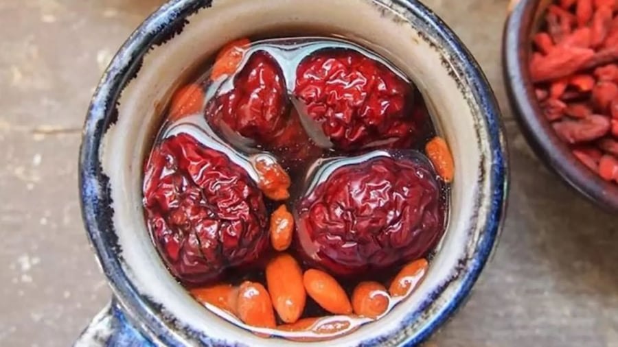 Trà táo đỏ kỷ tử có tác dụng bổ dưỡng khí huyết.