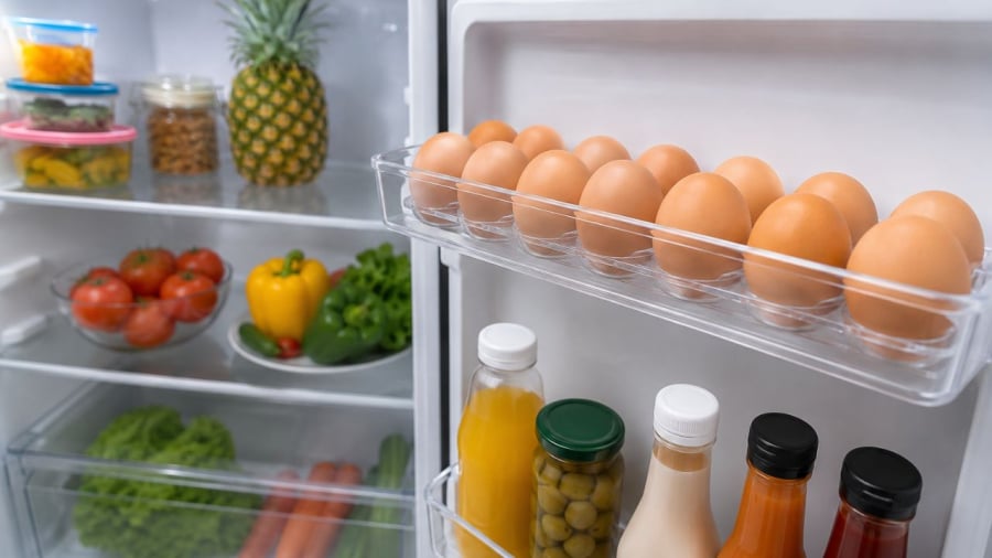 Cánh tủ lạnh là nơi nhiệt độ dao động nhiều nhất
