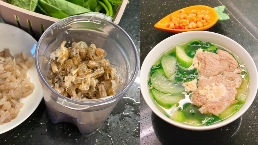 Bạn có thể dùng đầu và vỏ tôm để nấu canh riêu tôm.