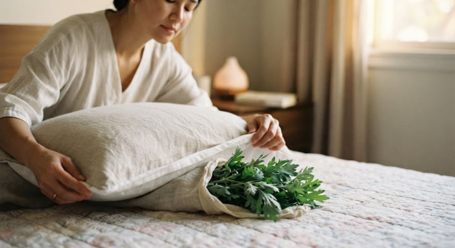 Ngải cứu chứa các thành phần tinh dầu dễ bay hơi có khả năng xua đuổi côn trùng cực tốt.