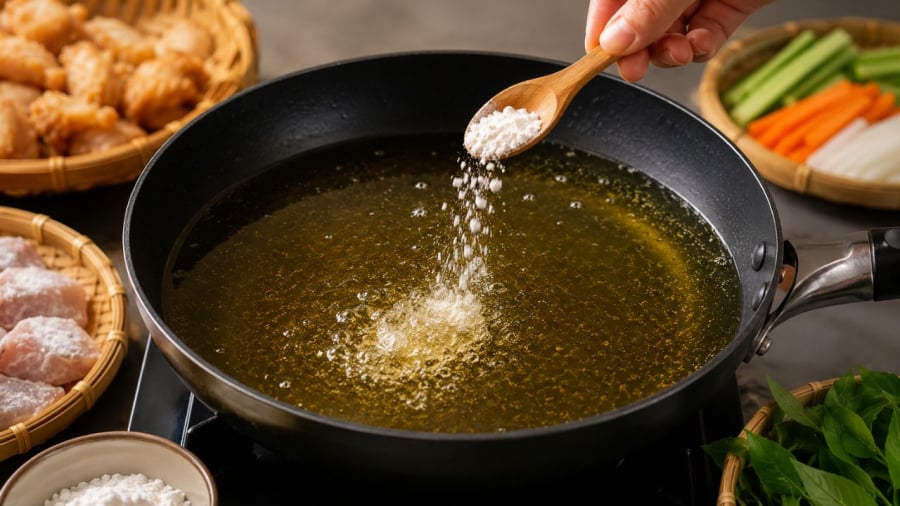 Một chút tinh bột giúp chiên rán dễ dàng hơn, nhiều lợi ích hơn bạn tưởng