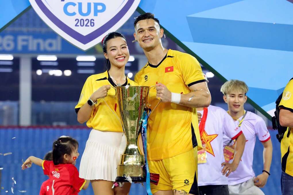 Hoàng Oanh và Lê Giang Patrik ASEAN Cup 2026. Ảnh: Đức Đồng